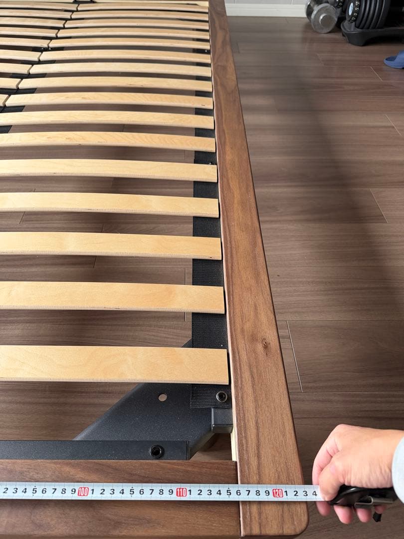 無印良品木製ベッドフレーム セミダブル　ウォールナット