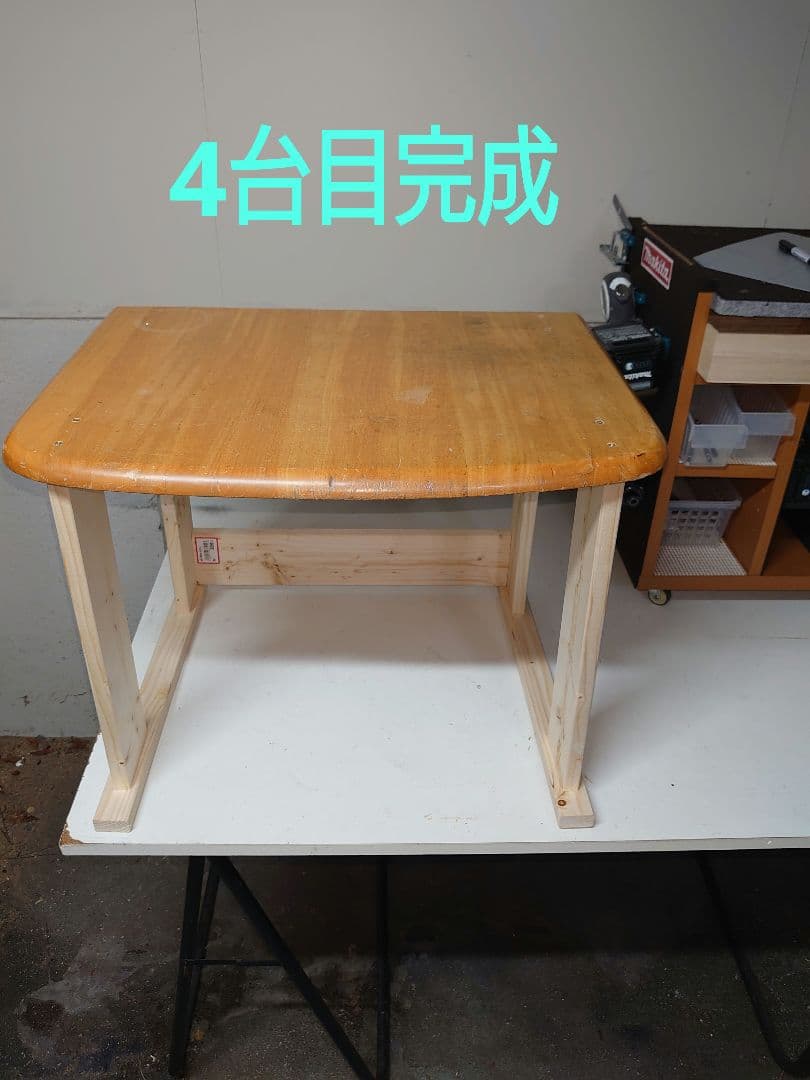 【其の39】中古テーブルを加工するパチスロ実機を2台置く台（セパレートタイプ）