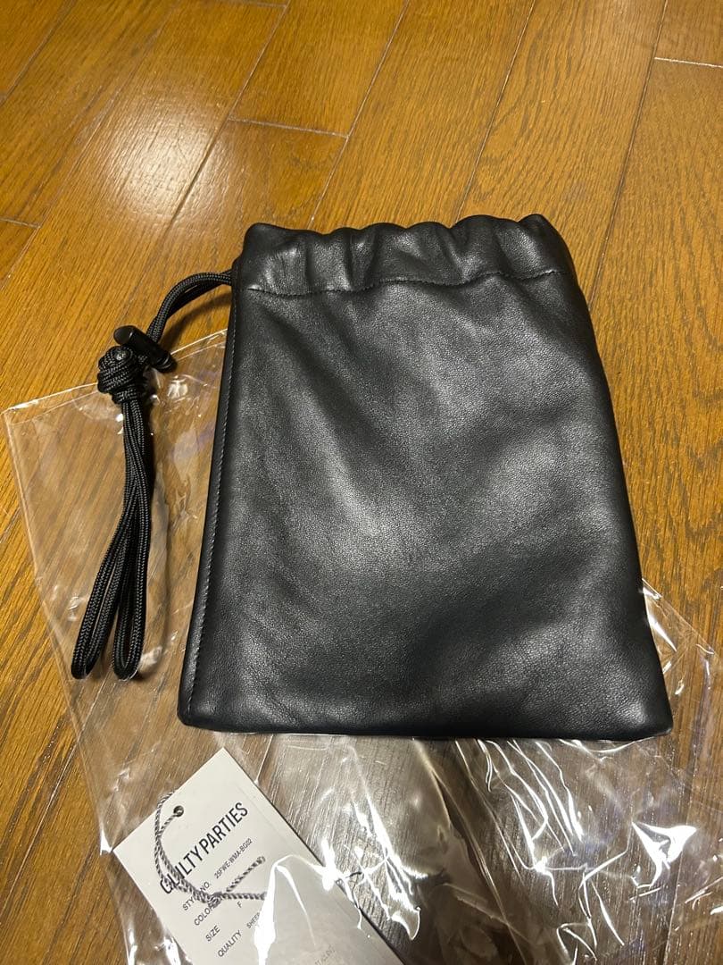 WACKO MARIA LEATHER SHOULDER POUCH 巾着