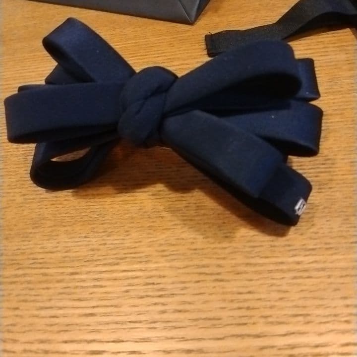 【美品】アレクサンドル ドゥ パリ　リボンバレッタ　紺　ネイビー