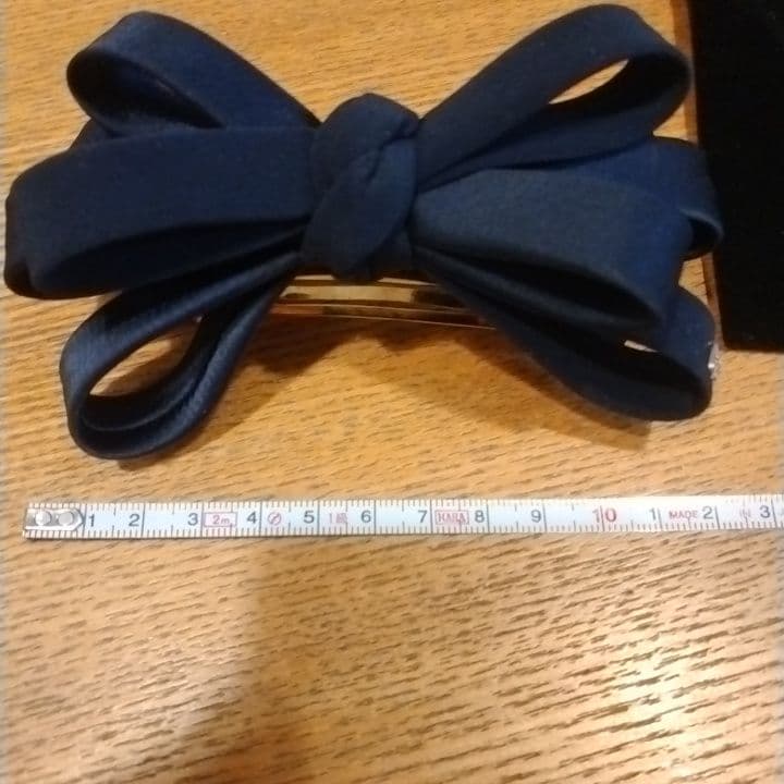 【美品】アレクサンドル ドゥ パリ　リボンバレッタ　紺　ネイビー