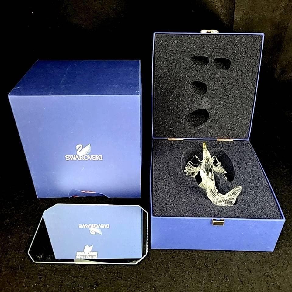 ●未使用級◆スワロフスキー　ハクトウワシ　置物　フィギュリン　箱つき 1