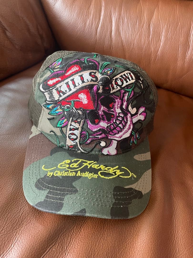 ぶ*ぱ様 Ed Hardy スカル刺繍 キャップ　即完売レア
