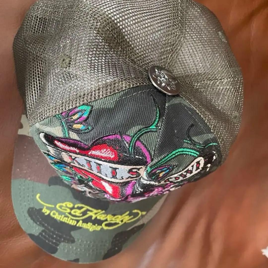 ぶ*ぱ様 Ed Hardy スカル刺繍 キャップ　即完売レア