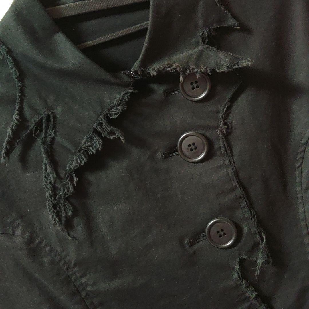 Rituals フリンジ付き黒長袖シャツ