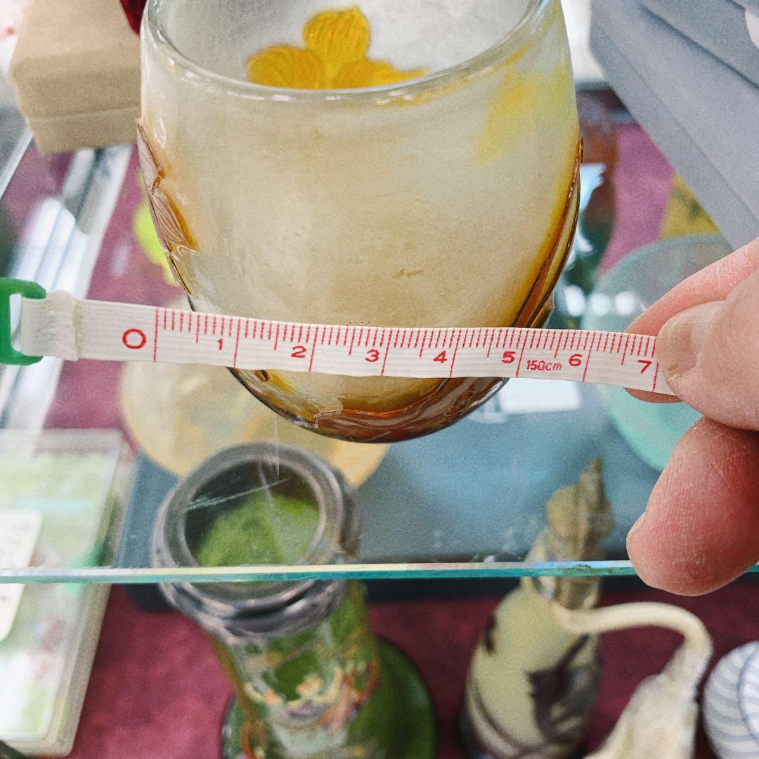 エミールガレ ガレ galle ウランガラス コップ ぐい呑み 花器 小さい壺