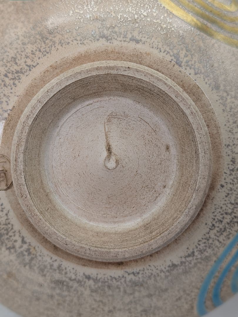 加藤広明 京焼 銀砂子水紋平茶碗 共箱合布 清水焼 抹茶碗 抹茶茶碗 茶道具