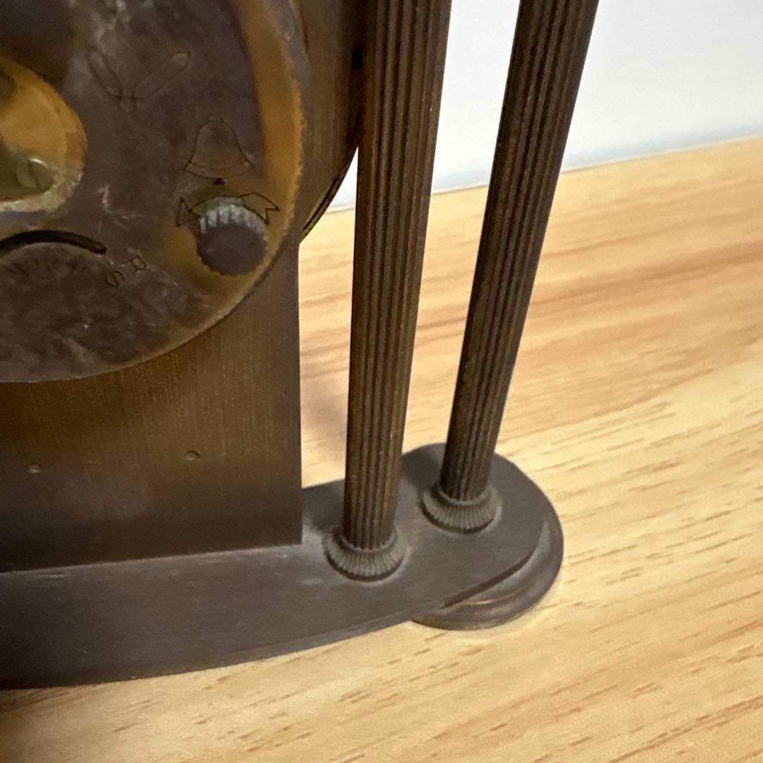 ヴィンテージ真鍮のテーブルクロック