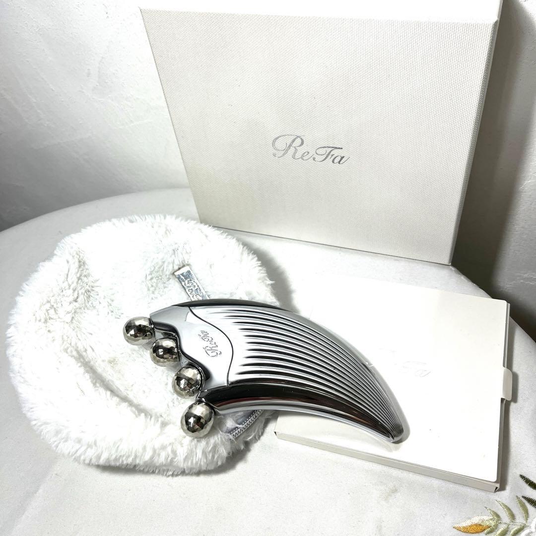 超美品　リファ　ソーラー美顔器　マイクロカレント　リンパ　箱、収納ポーチ付き