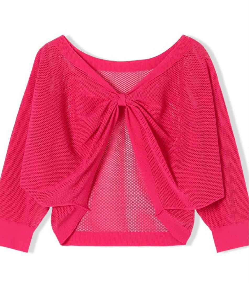 チャコット　ノーソーイングニット　7部袖　ラズベリー　②