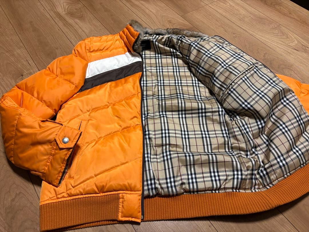 BURBERRY BLACK LABEL ダウンジャケット オレンジ
