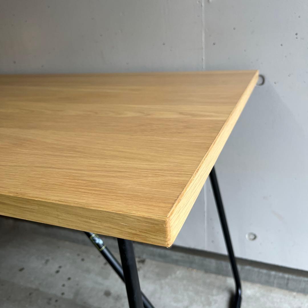 美品★無印 木製折りたたみテーブル オーク材突板　幅１２０ｃｍ