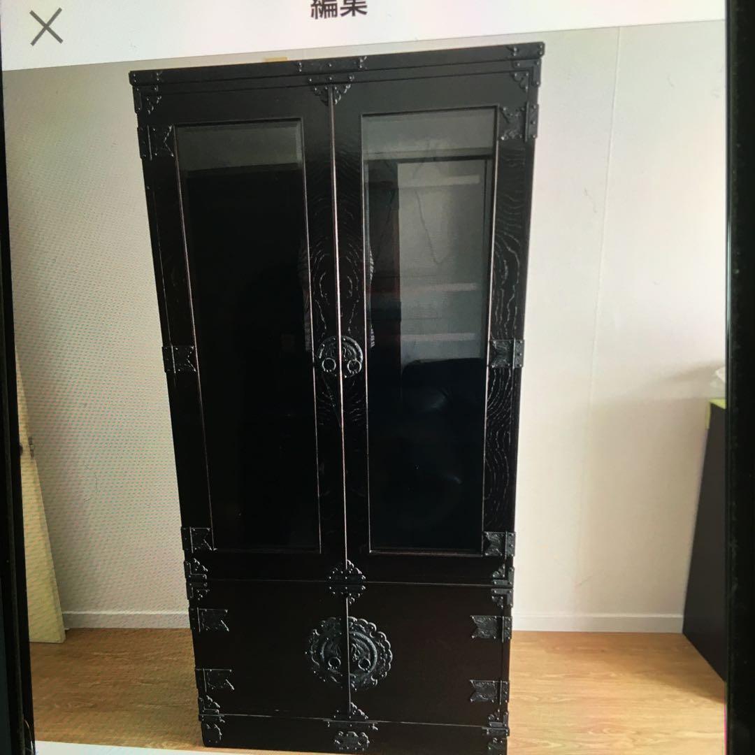 ■展示品■民芸家具■最高級■民芸■鉄金具■和モダン■書棚/キャビネット/本棚■