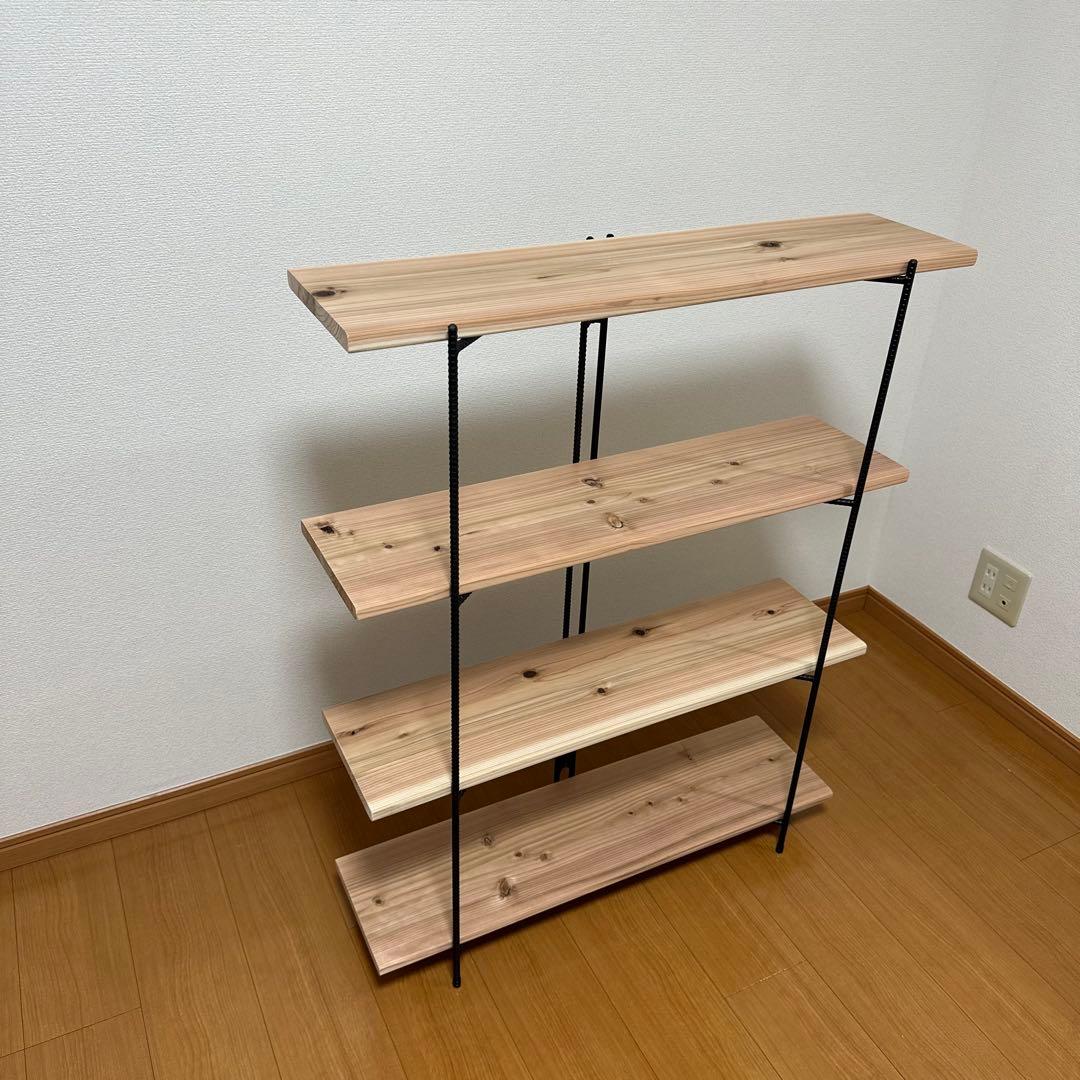 アイアンシェルフ　アイアンラック　折り畳みラック　4段　什器　飾り棚　観葉植物棚