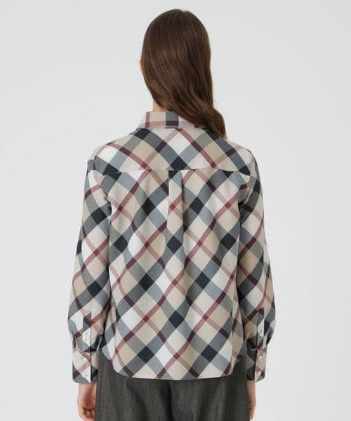 ブルーレーベルクレストブリッジ　CBチェック　シャツ　ブラウス