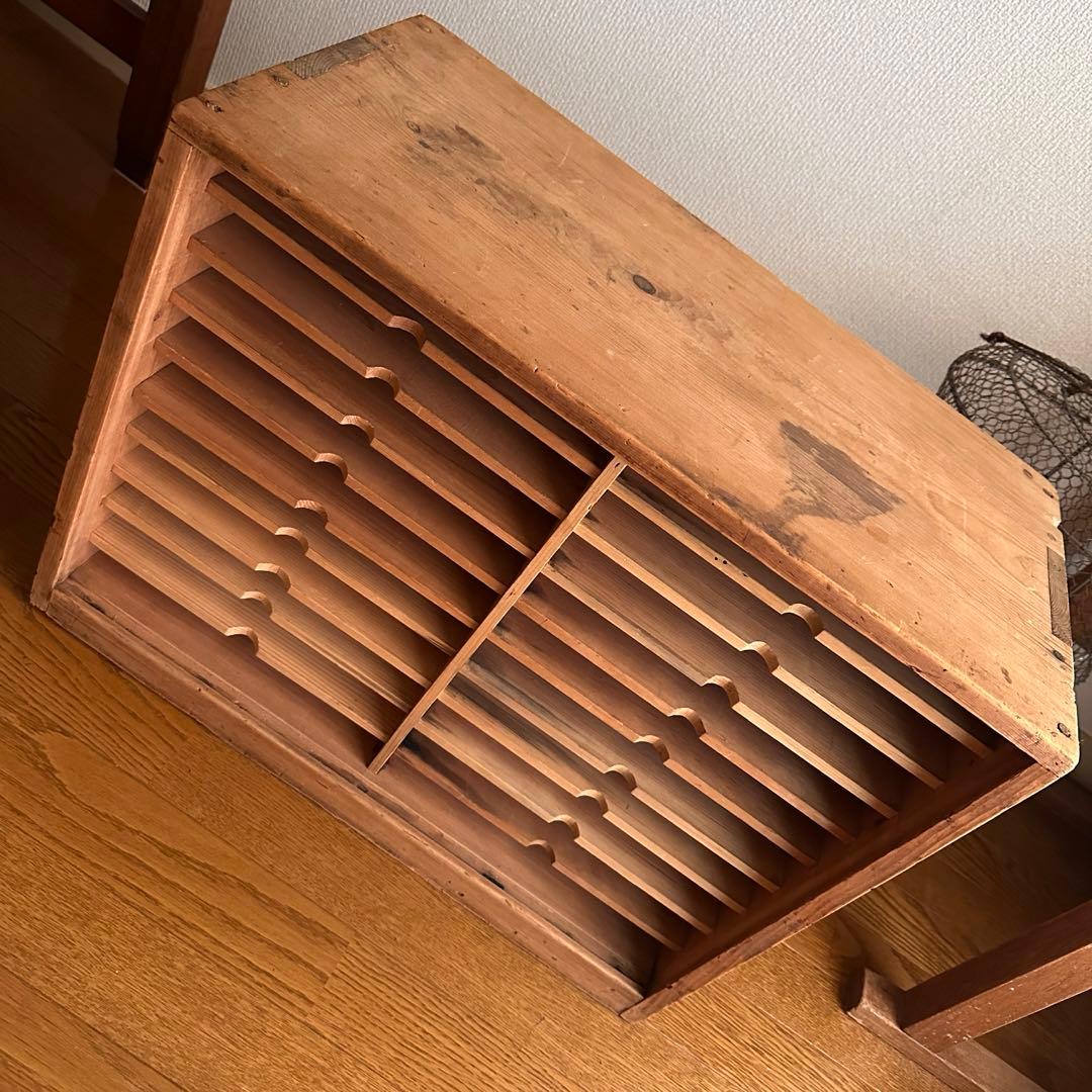 木製　古家具　書類棚　昭和レトロ