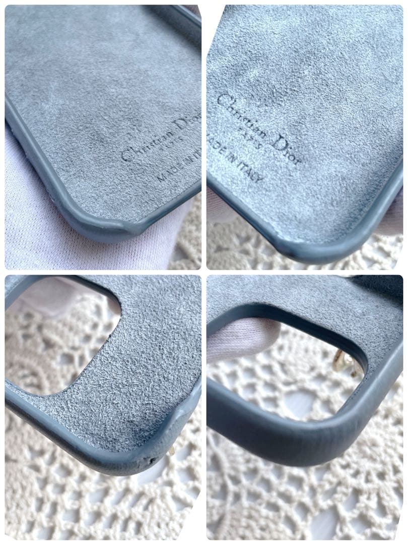 美品DIOR レディディオール　iPhone15 プロ　ケース　クラウドブルー