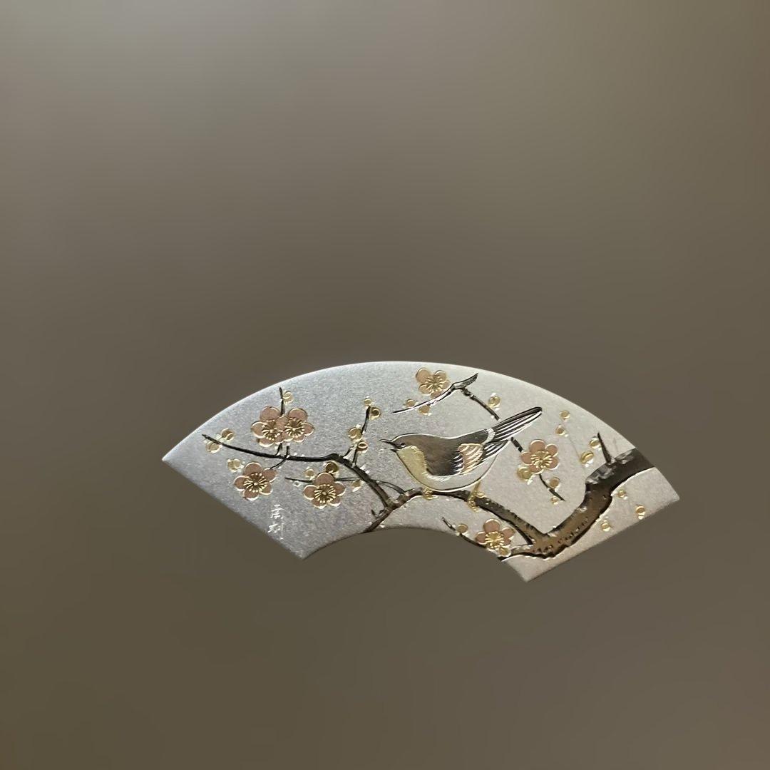 最終価格⭐️三月屏風15号 美術謹製 石目塗り彫金仕立て