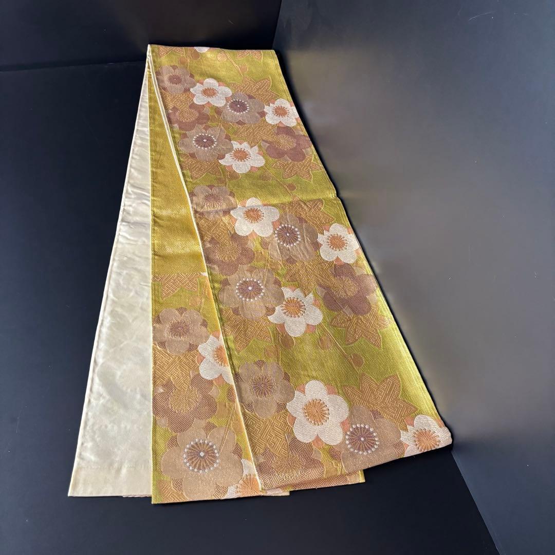 ZY-786 袋帯 四季折々 紗綾形 地模様 芯なし 高級 名品