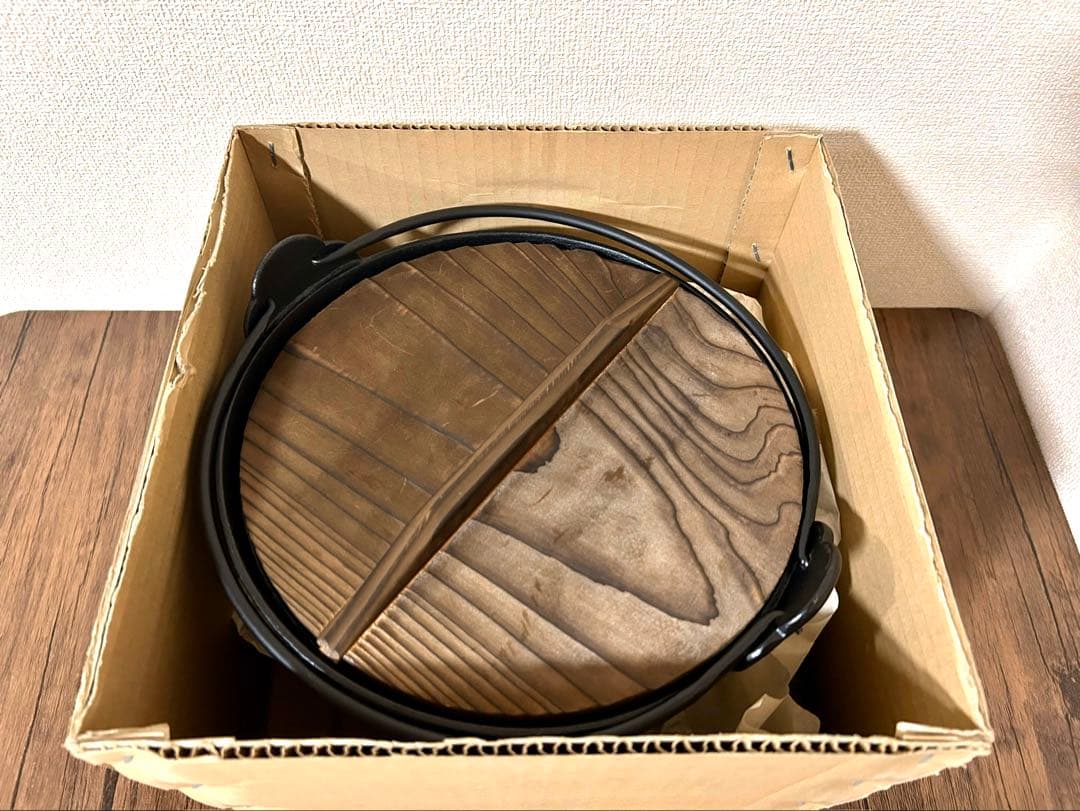 【美品】南部鉄器 鉄鍋 いろり鍋 スタンド付き