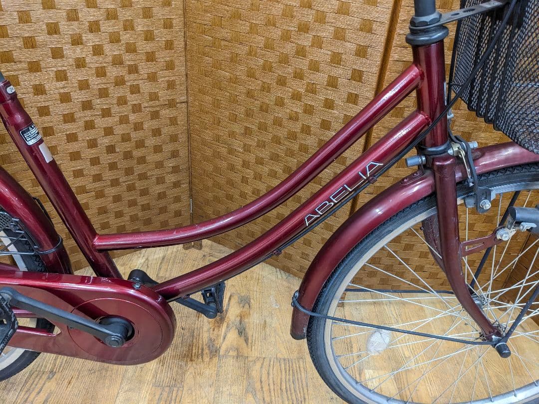 U093 普通自転車　26インチ　レッド　シンプル　お手頃価格