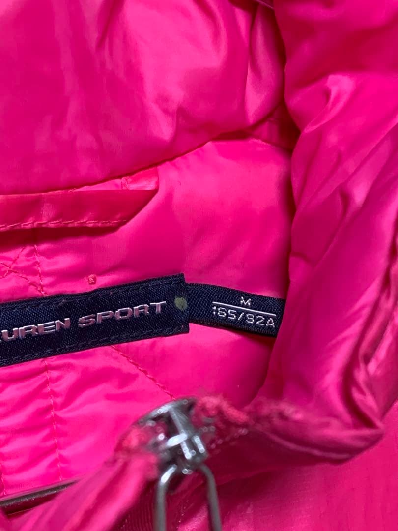 RALPH LAUREN SPORT ピンク ダウンベスト レディース
