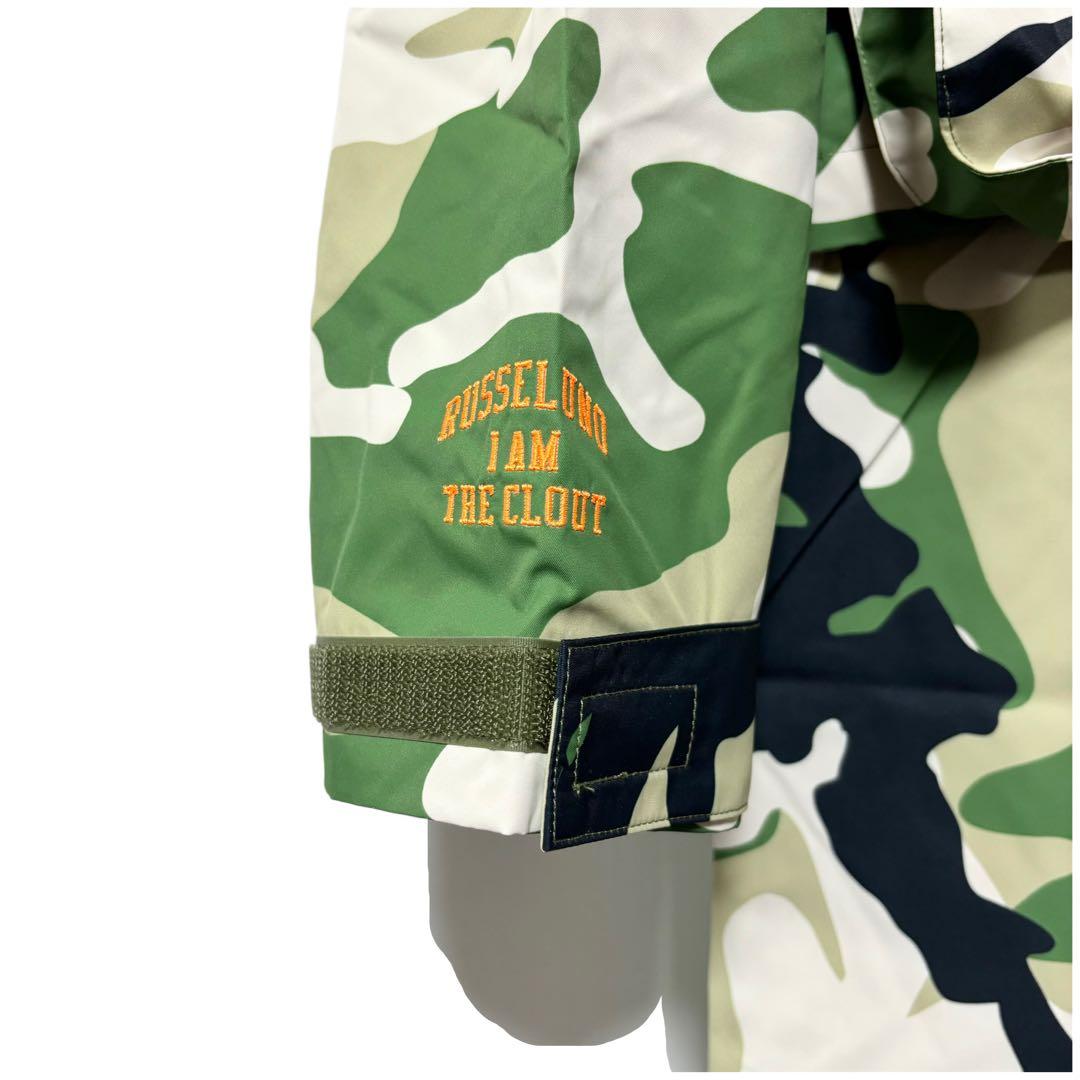 新品 ラッセルノ ゴルフ 2Way カスタム ロング ジャケット カモ 2XL