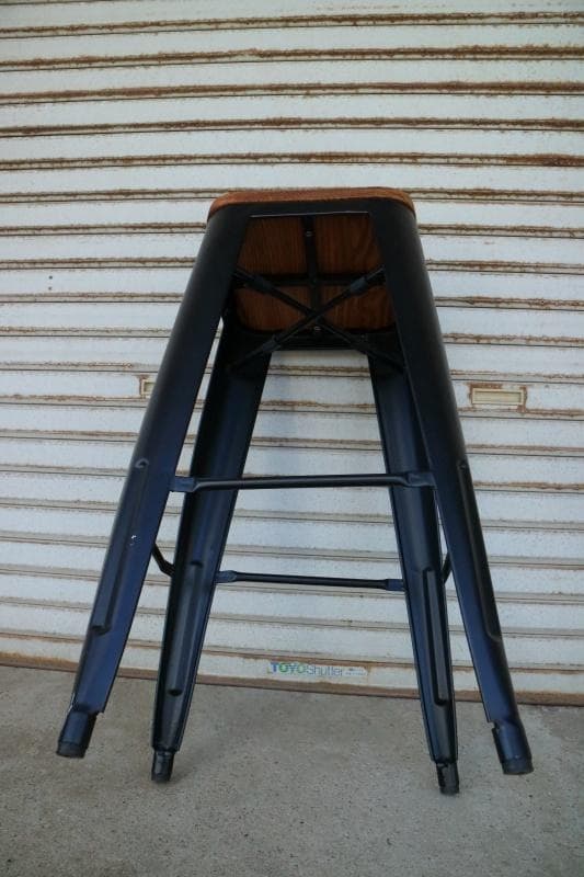 ☆送料無料☆ カウンターチェア / バーチェア / スタッキング / 金属製 B