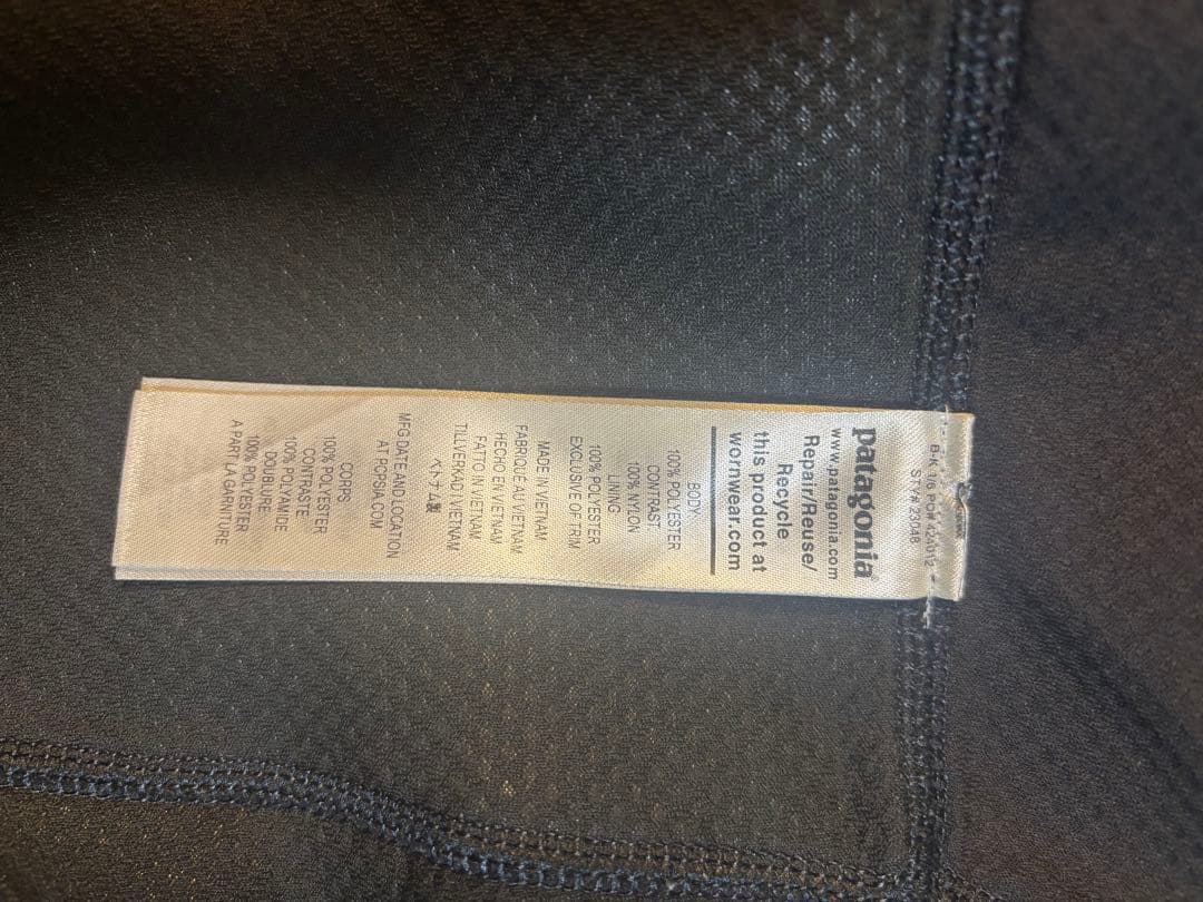 patagonia レトロX フリースベスト L 黒