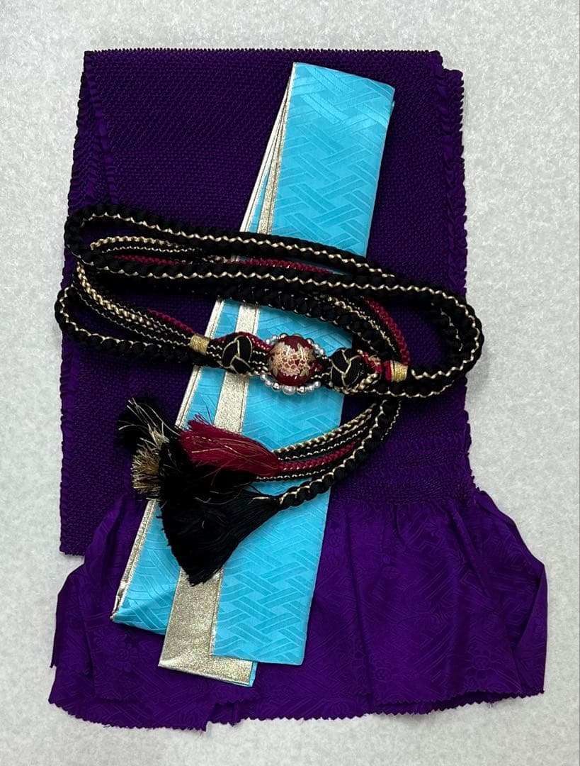 振り袖　フルセット　ブルー　別誂長襦袢　成人式　朧　銀通し　708