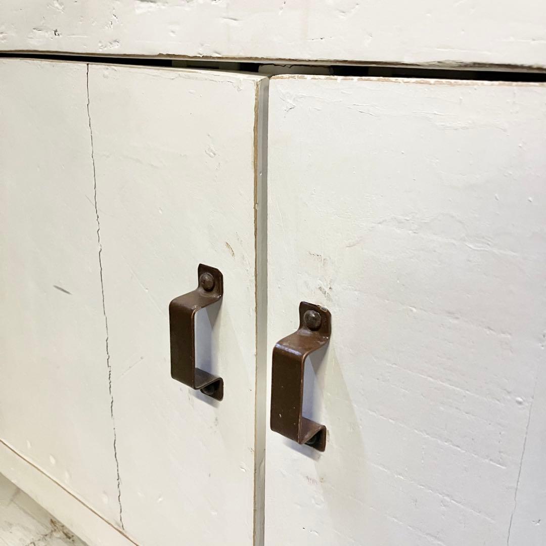 リサイクル ウッド キャビネット　アンティークホワイト