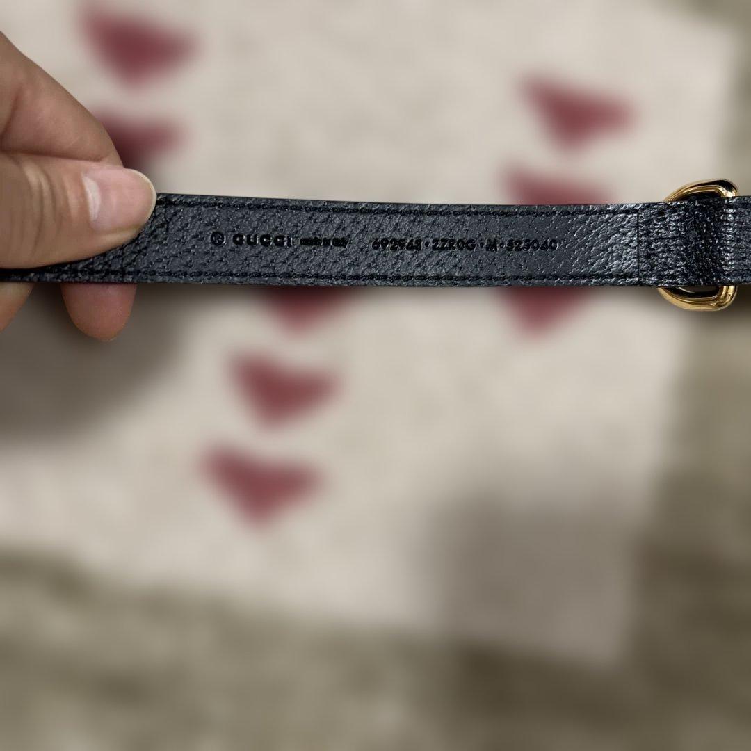 新品未使用GUCCI ブラック レザー リードと首輪　Sセット　ショッパー付き