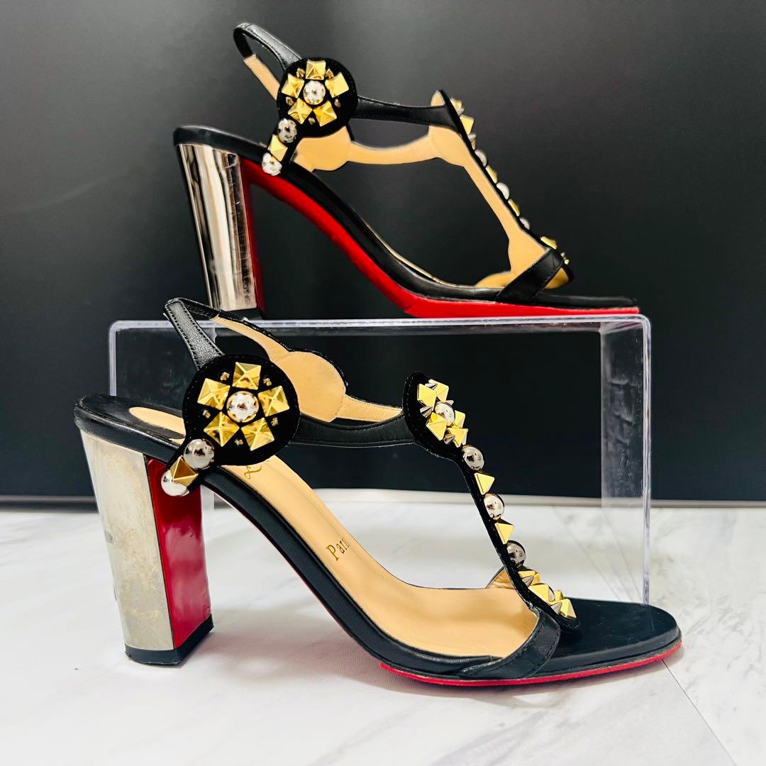 美品 Christian Louboutin ミュール サンダル ヒール 24