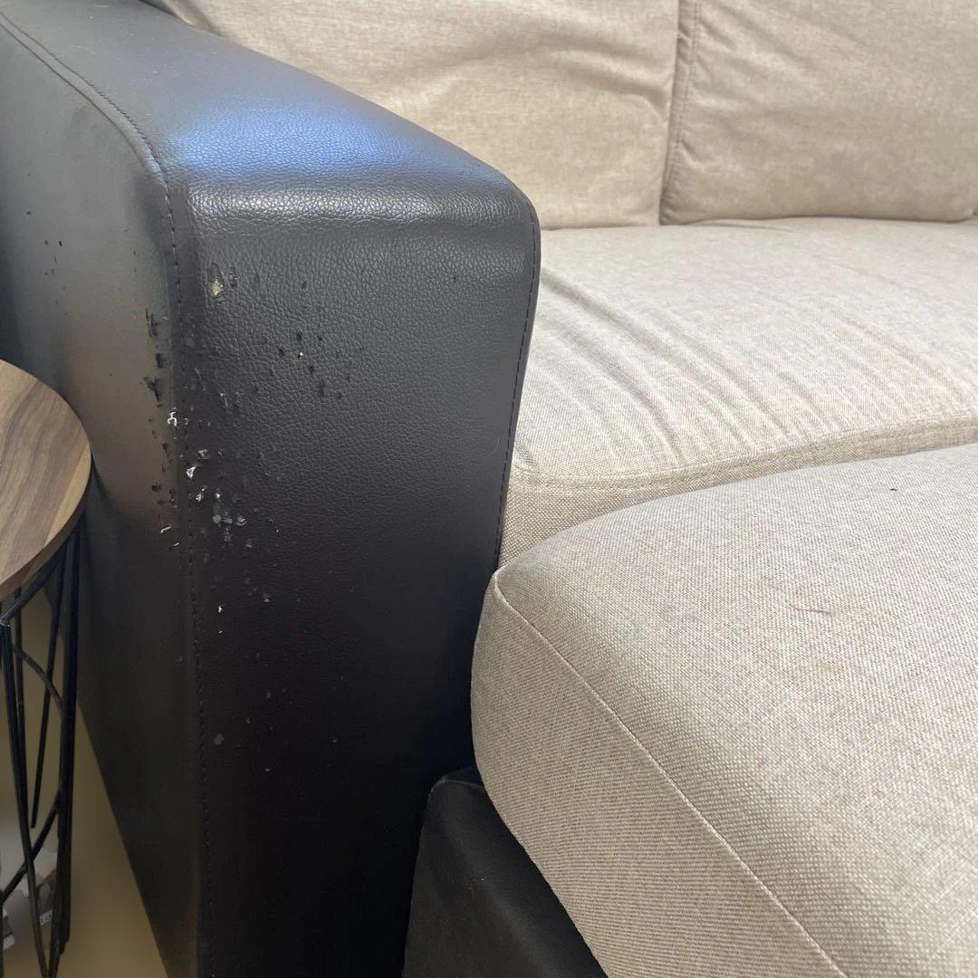 オットマン付き　三人掛けソファ