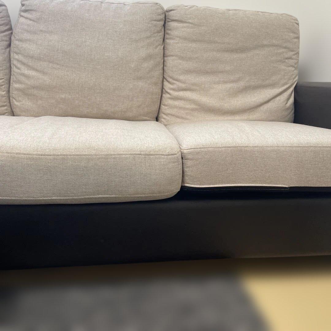 オットマン付き　三人掛けソファ