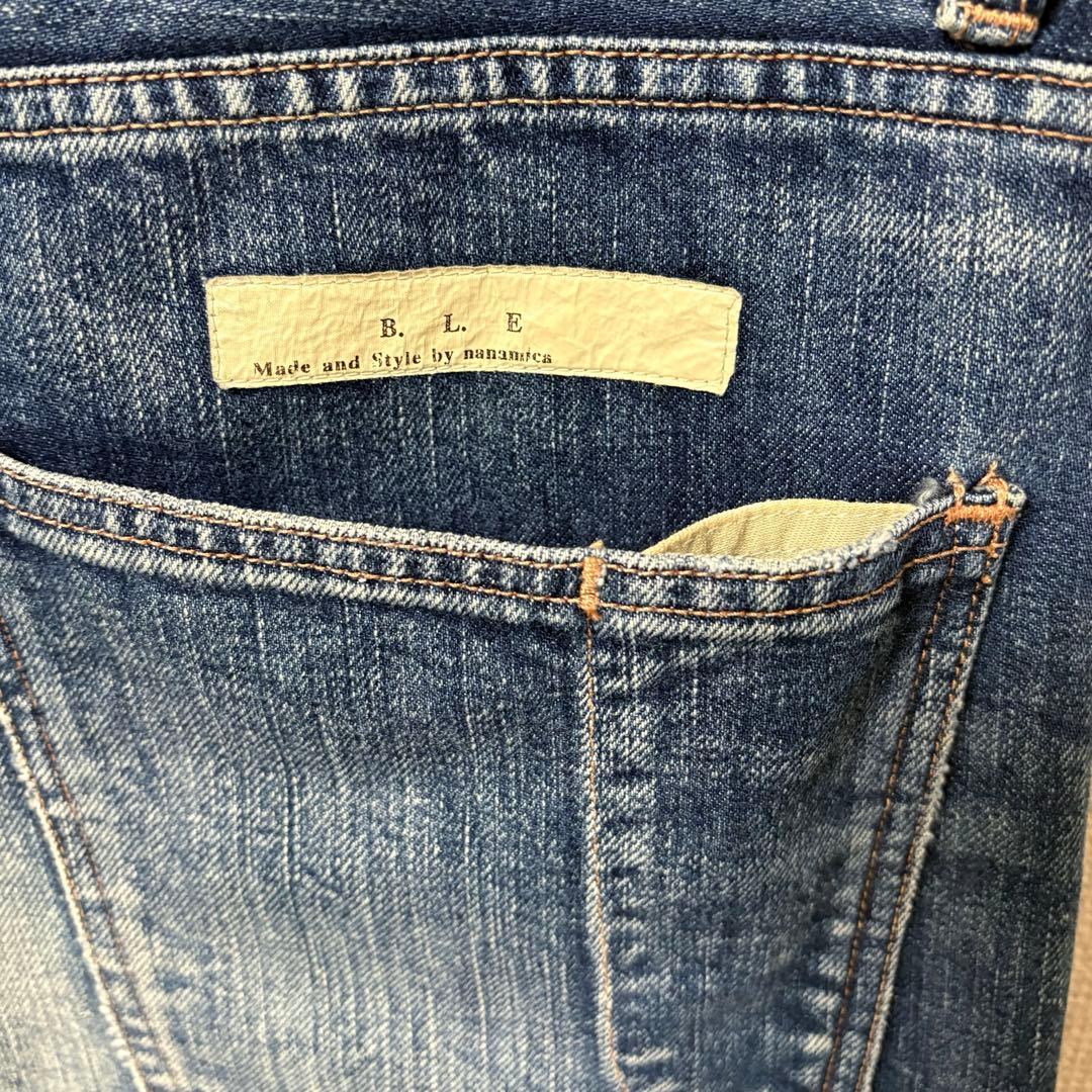 nanamica セルビッチデニム ヴィンテージフェード加工 赤耳 ヒゲ 34