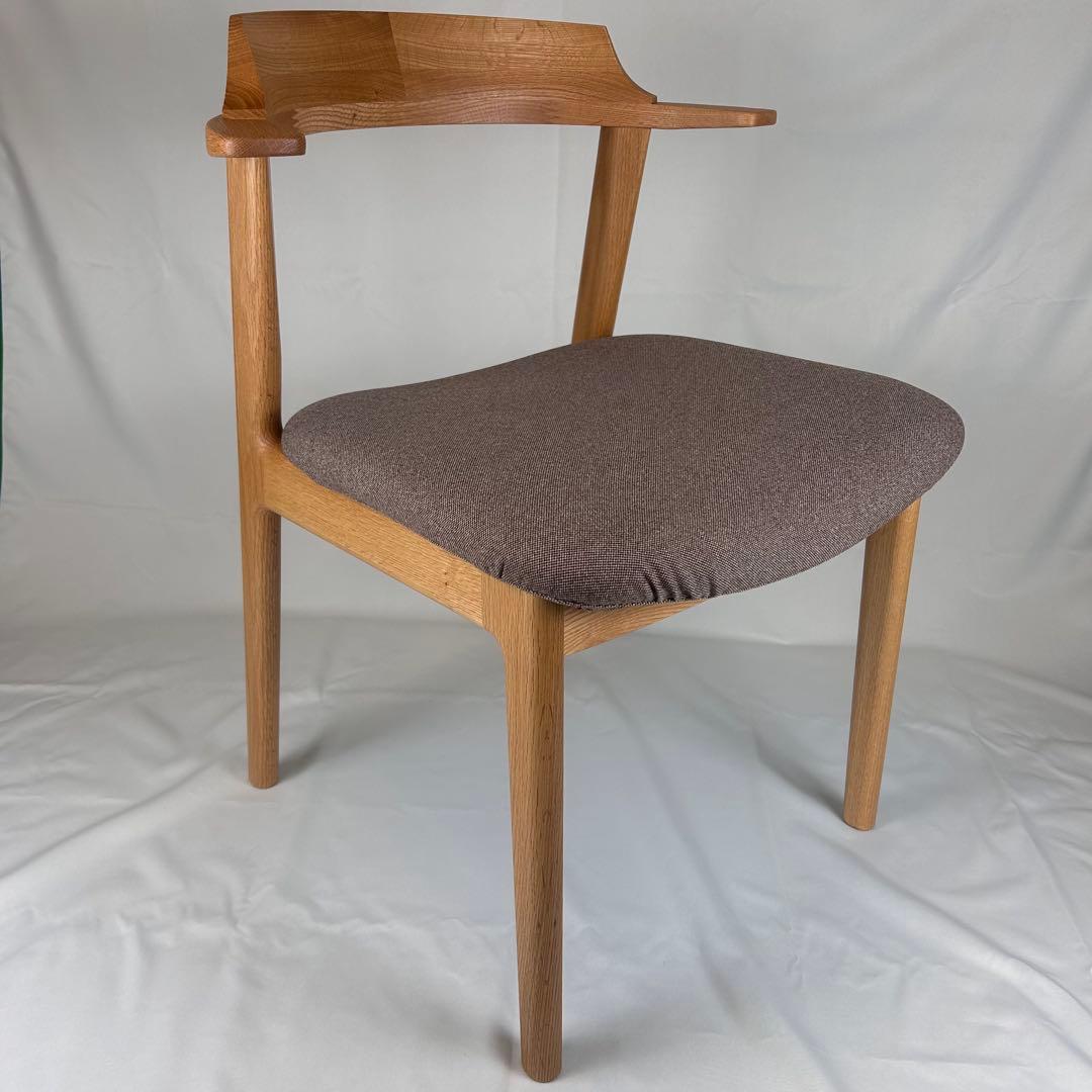 【極美品】ナガノインテリア ダイニングチェア DC355 オーク 日本製 天然木