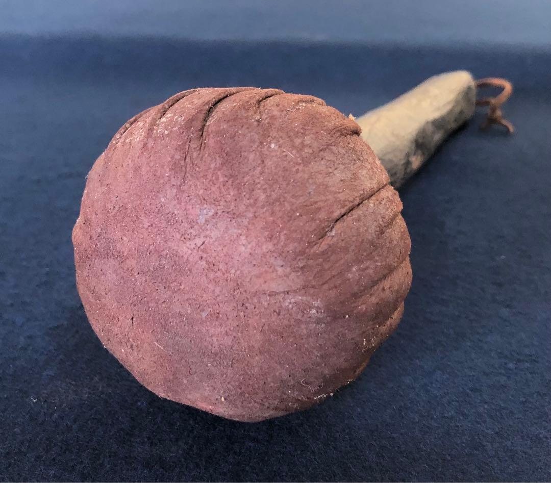 《R》茶道具 銅鑼 ドラ 撥 吊鎖付 銅羅 鳴物 仏具　260108き1