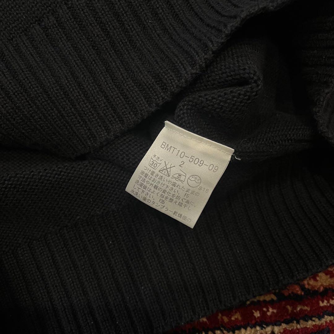 廃盤 バーバリー セーター　ニットM メンズ　長袖　刺繍　黒　BURBERRY