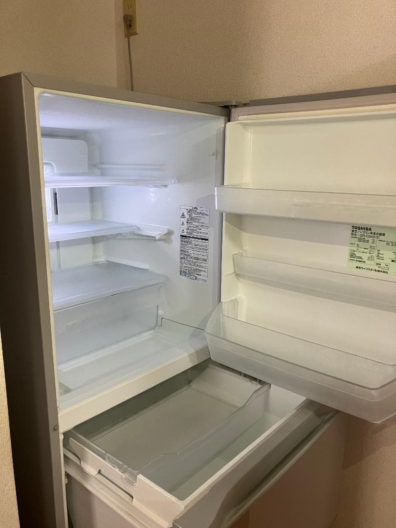 再出品【美品・動作良好】東芝 冷蔵庫 GR-G34S 340L 3ドア シルバー