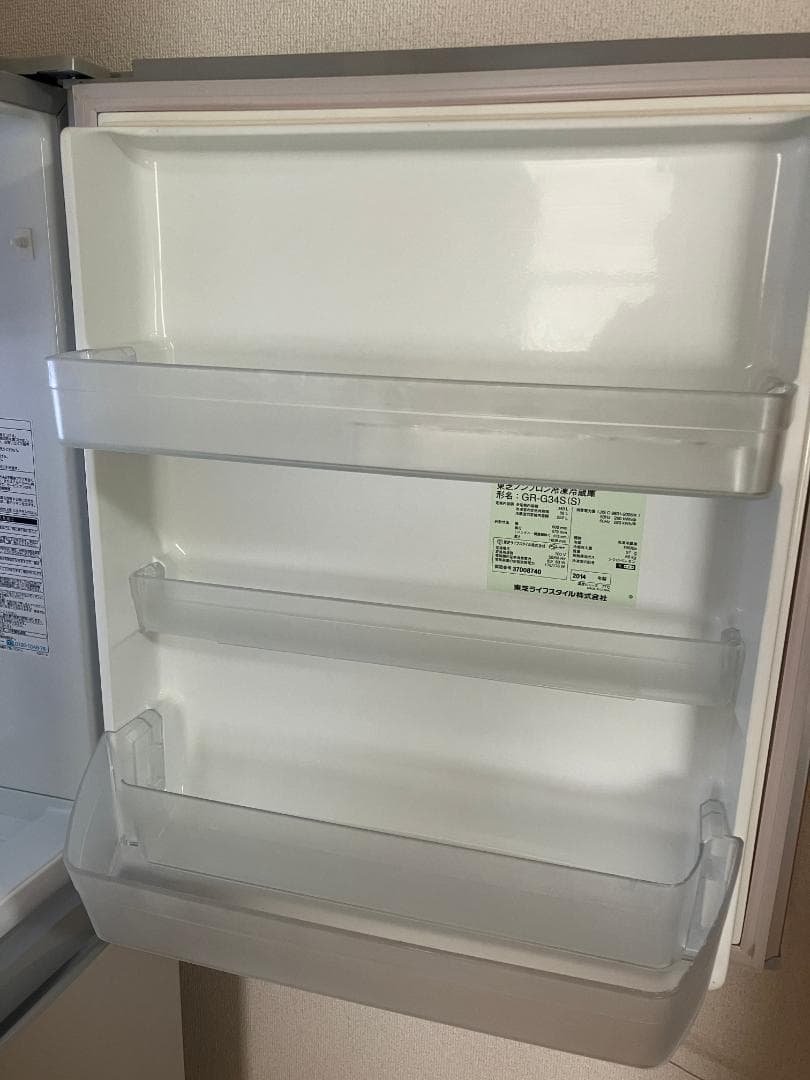 再出品【美品・動作良好】東芝 冷蔵庫 GR-G34S 340L 3ドア シルバー