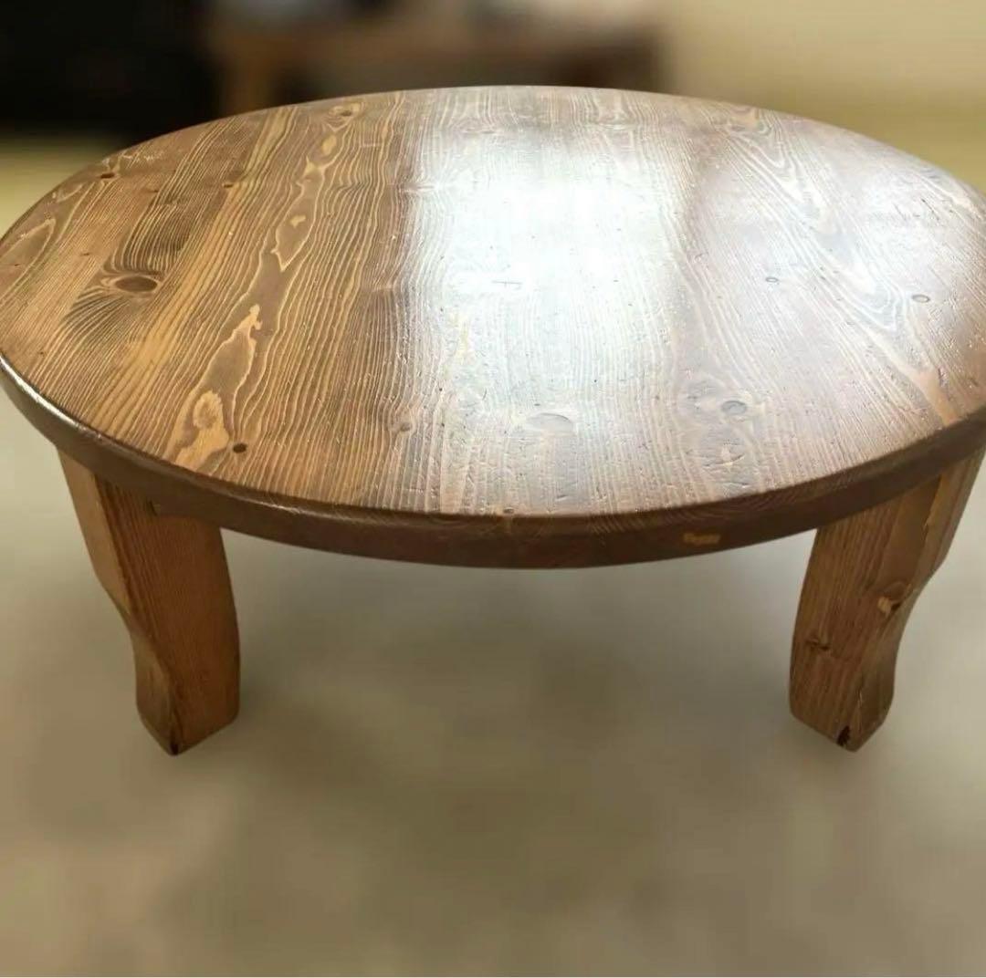国産松無垢材　座卓　ローテーブル90cm
