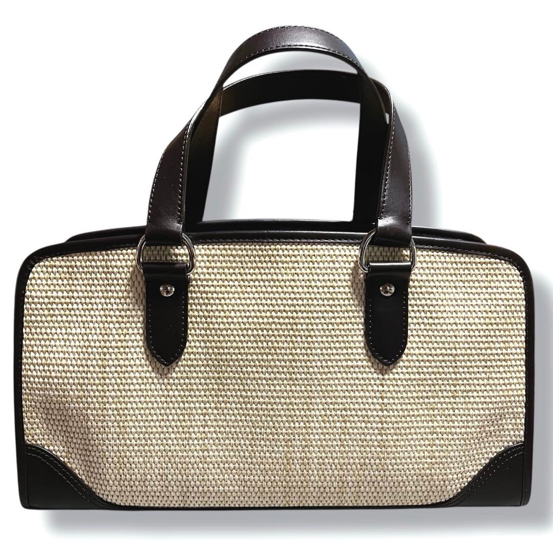 希少！❤️未使用品❤️BURBERRY バーバリー ハンドバッグ レザー ストロー