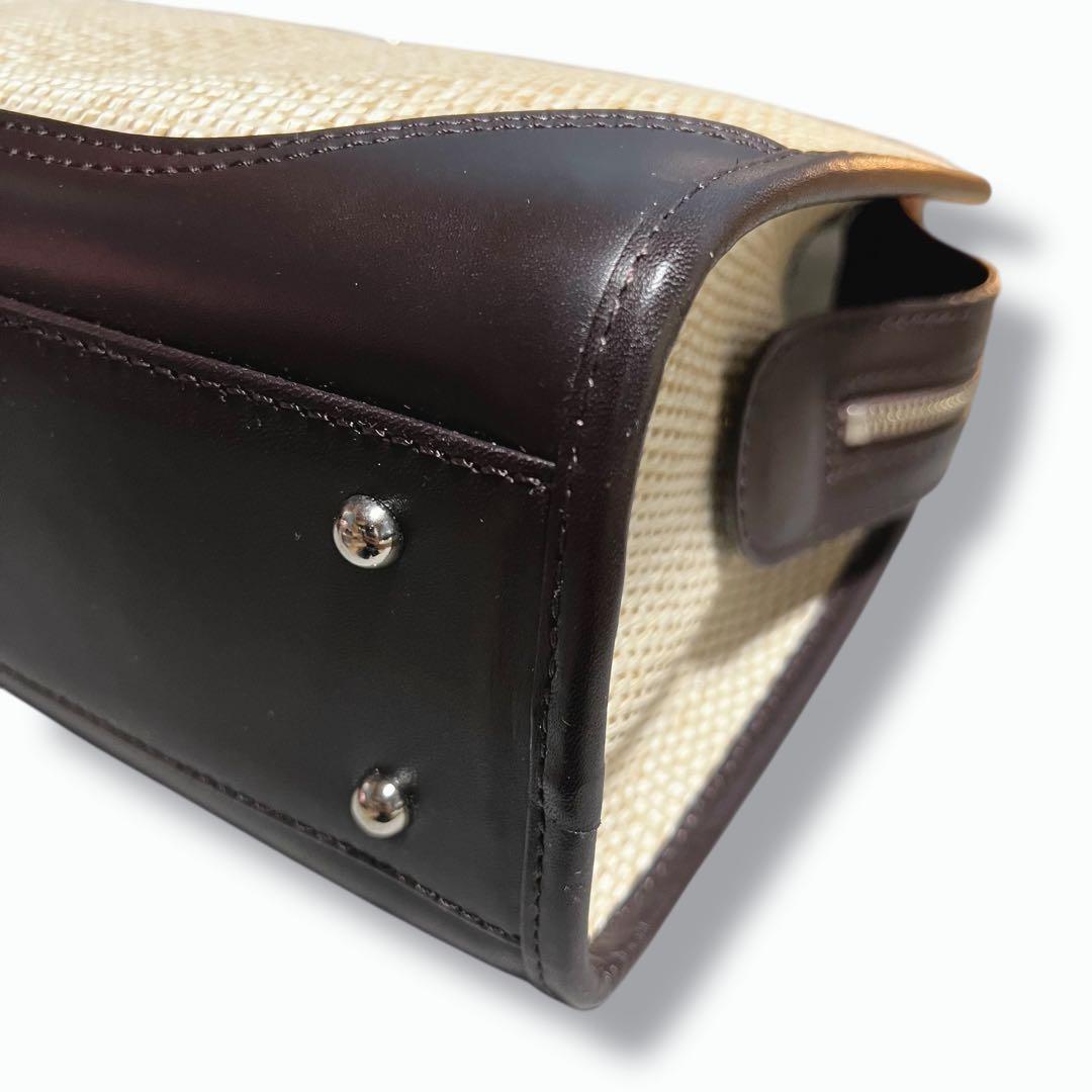 希少！❤️未使用品❤️BURBERRY バーバリー ハンドバッグ レザー ストロー