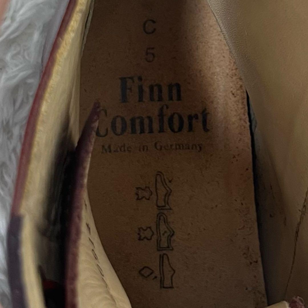 美品✨　フィンコンフォート　 レースアップブーツブーツ　ボルドー　サイズ5 24