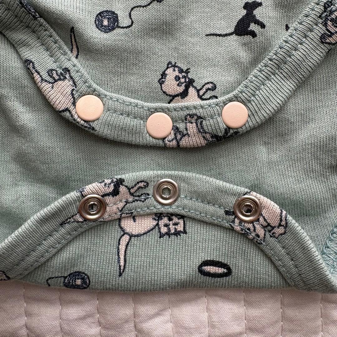 ロンパース・カバーオール Misha&Puff Sage Cat&Mouse 12-18m