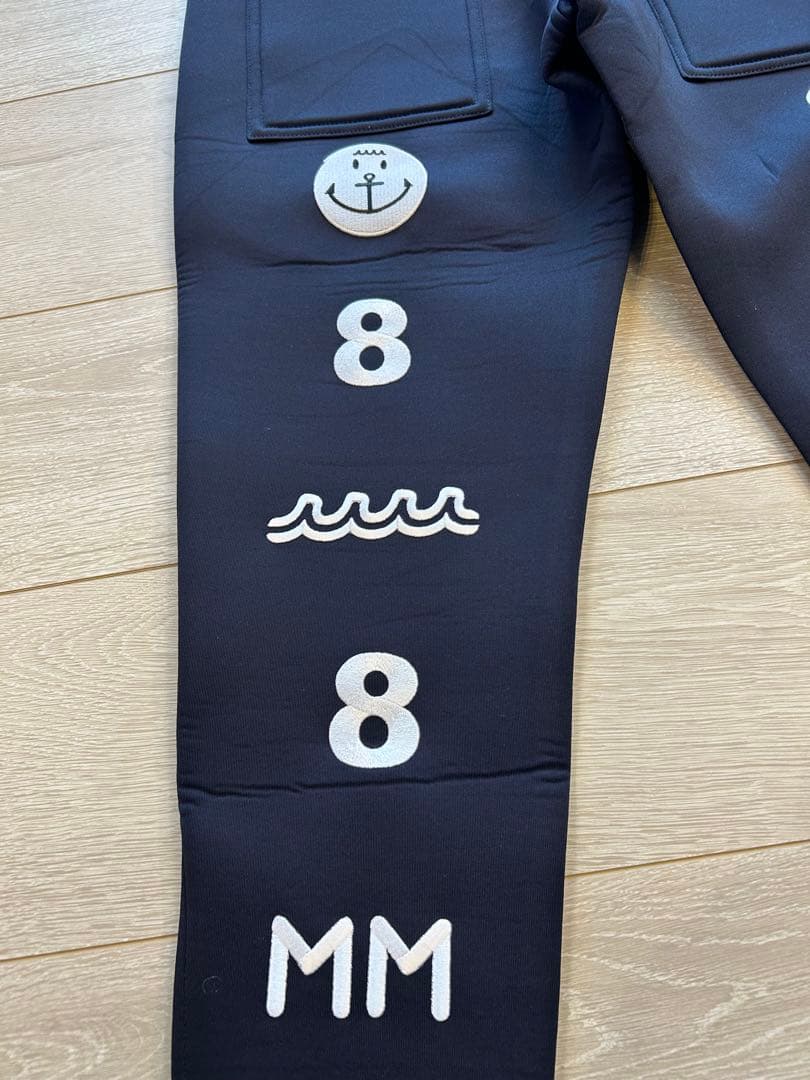 めちゃかわいい♡スウェットセットアップフード付き　刺繍　ネイビー　S