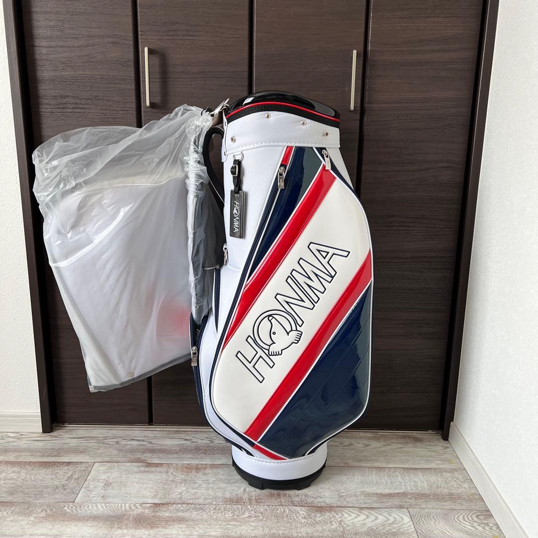 HONMA ゴルフキャディバッグ 新品・未使用 ホワイト ネイビー レッド