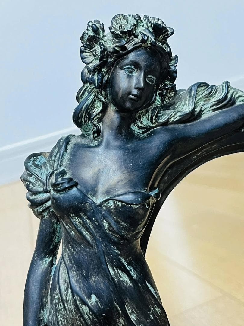 アールヌーボー　スタンドミラー