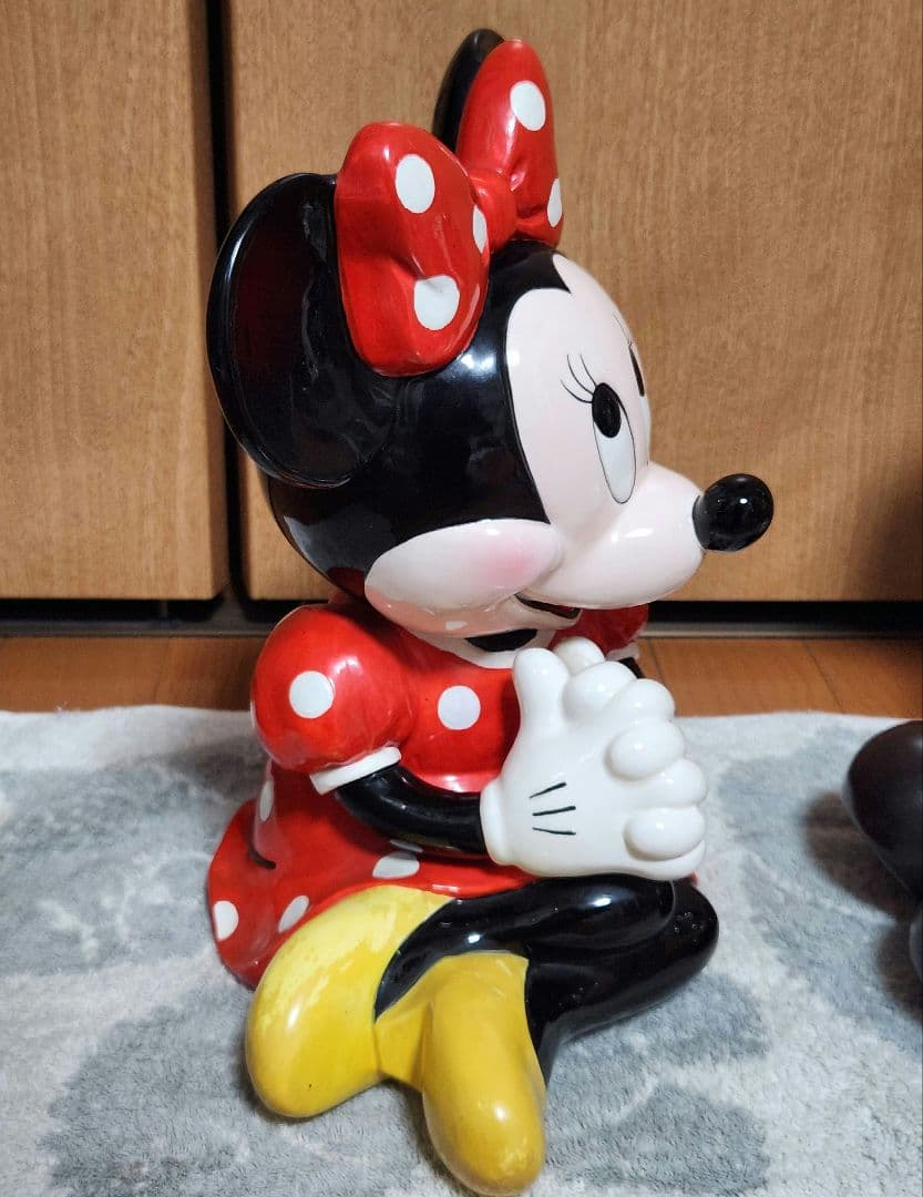 ディズニーランド ミッキー ミニー 陶器 置物 ヴィンテージ レア 当時物